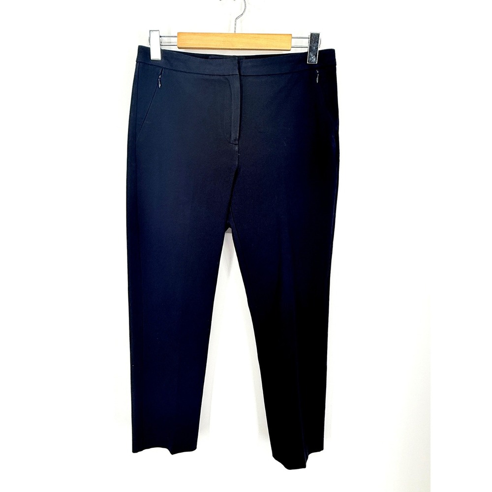 Kobi Halperin Neiman Marcus Tailored Navy Straight Leg Pants 10 Nautical Coast